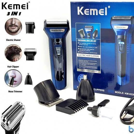Kemei KM-6330, a versatile 3-in-1 rechargeable shaving machine