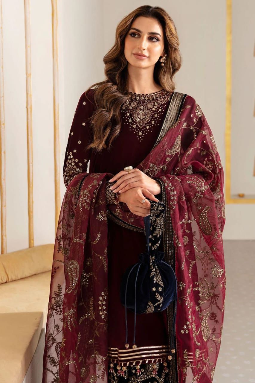 JAZMIN – Luxury 3 Pc Winter Velvet Suit