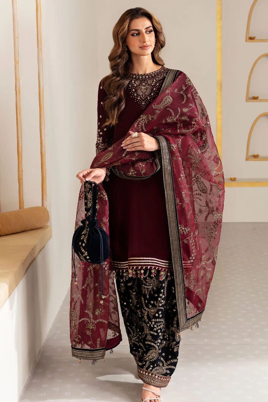JAZMIN – Luxury 3 Pc Winter Velvet Suit