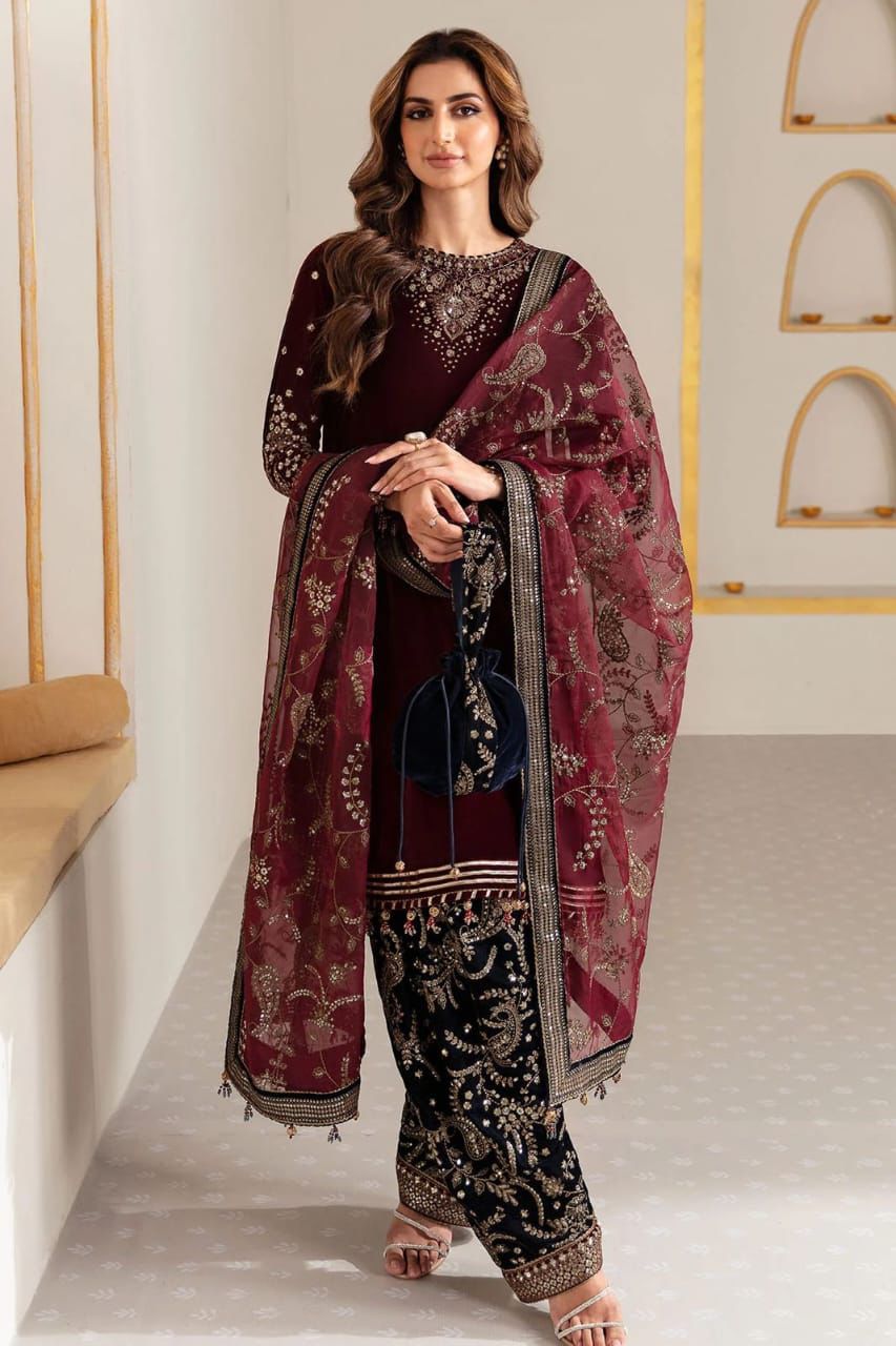 JAZMIN – Luxury 3 Pc Winter Velvet Suit