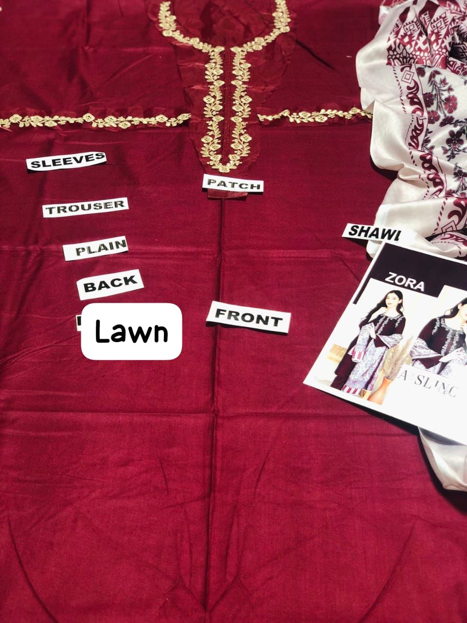 AISLING – Elegant 3-Piece Embroidered Lawn Suit