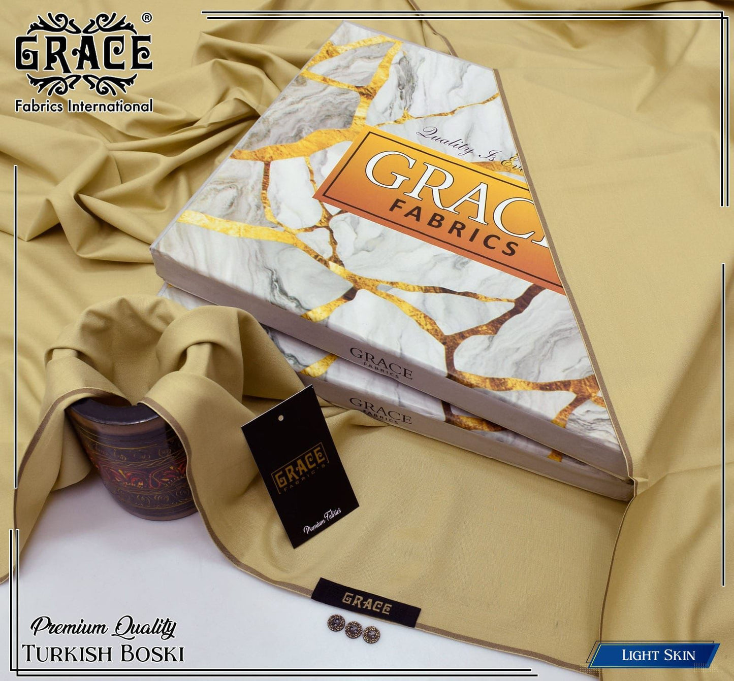 TURKISH BOSKI by GRACE FABRICS – Premium Unstitched Four Seasons Fabric