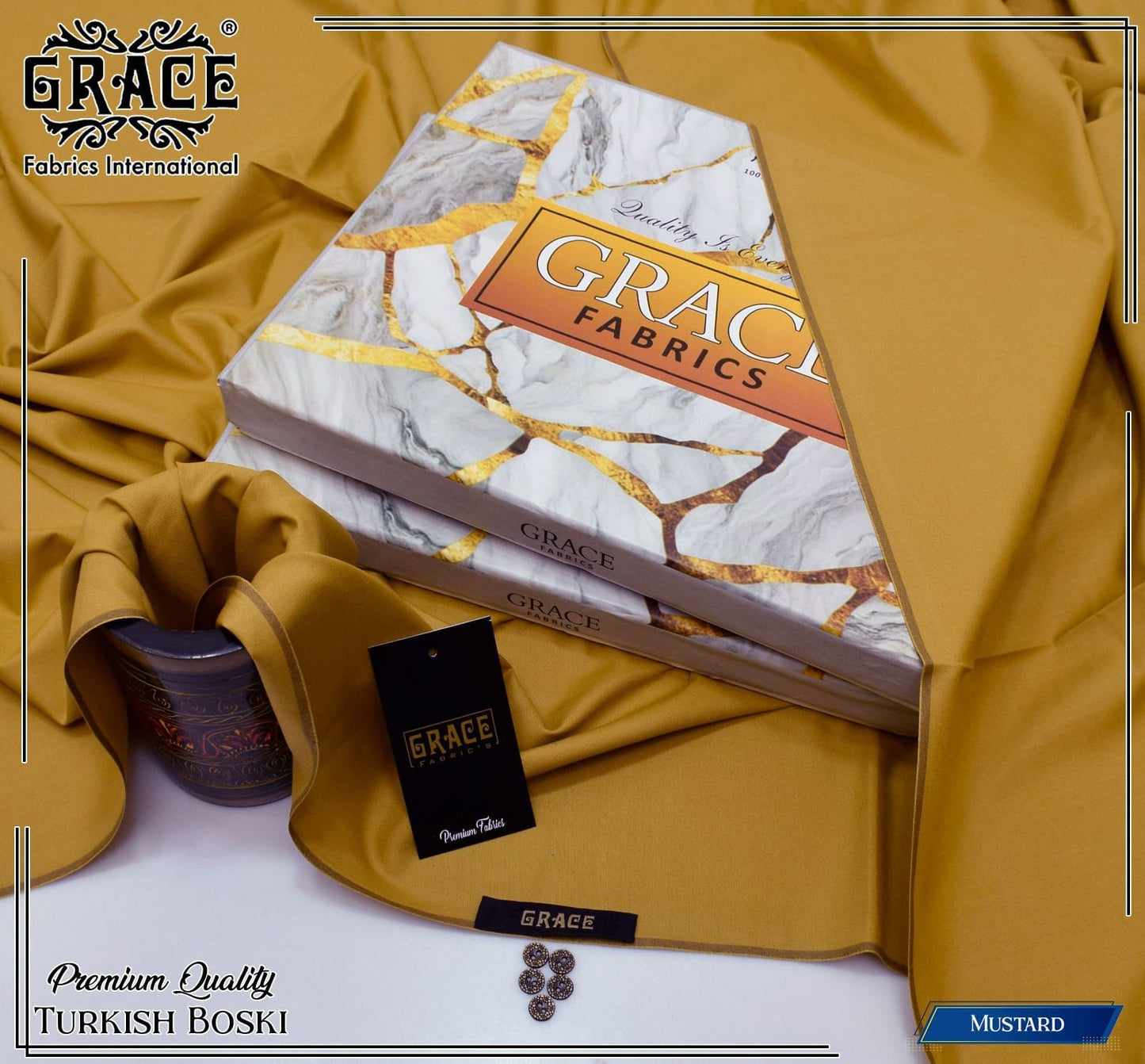 TURKISH BOSKI by GRACE FABRICS – Premium Unstitched Four Seasons Fabric