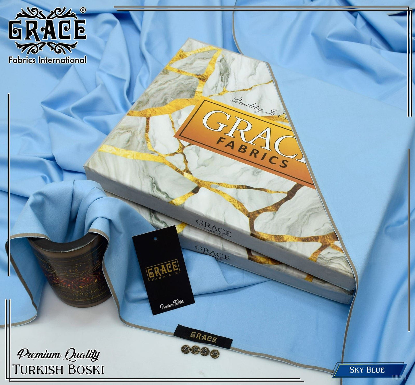 TURKISH BOSKI by GRACE FABRICS – Premium Unstitched Four Seasons Fabric