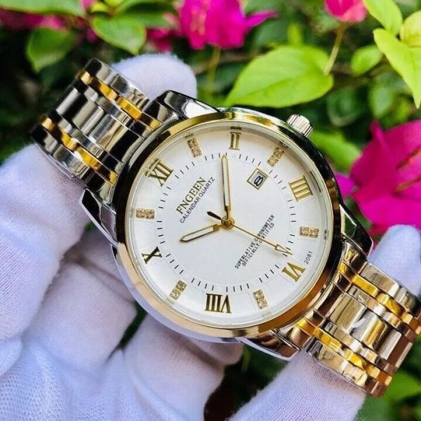 Fngeen 2081 Stainless Steel Stylish Men Quartz Watch