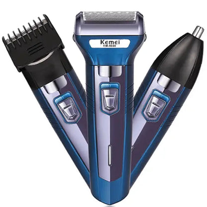Kemei KM-6330, a versatile 3-in-1 rechargeable shaving machine