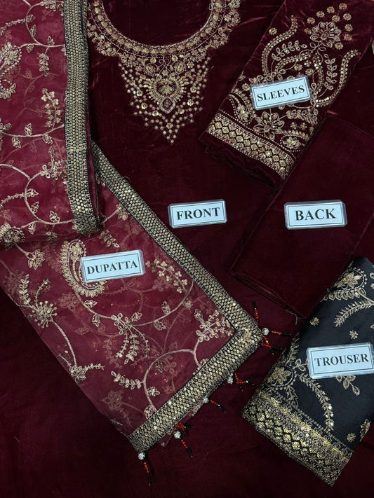 JAZMIN – Luxury 3 Pc Winter Velvet Suit