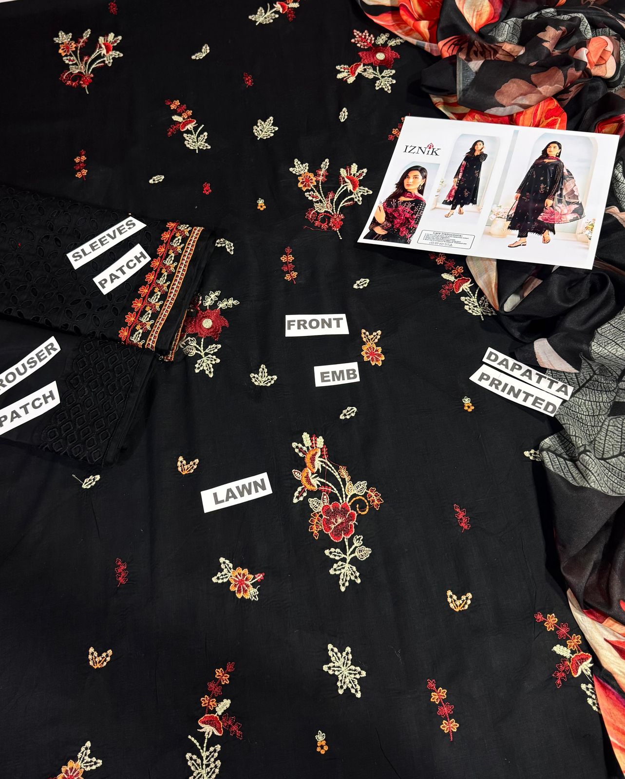 IZNIK – Elegant 3 Pc Summer Lawn Suit