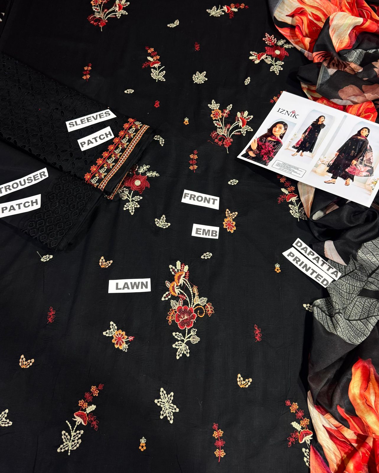 IZNIK – Elegant 3 Pc Summer Lawn Suit