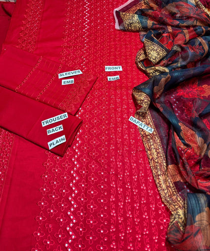 DeCLARE – Classic 3 Pc Premium Lawn Suit