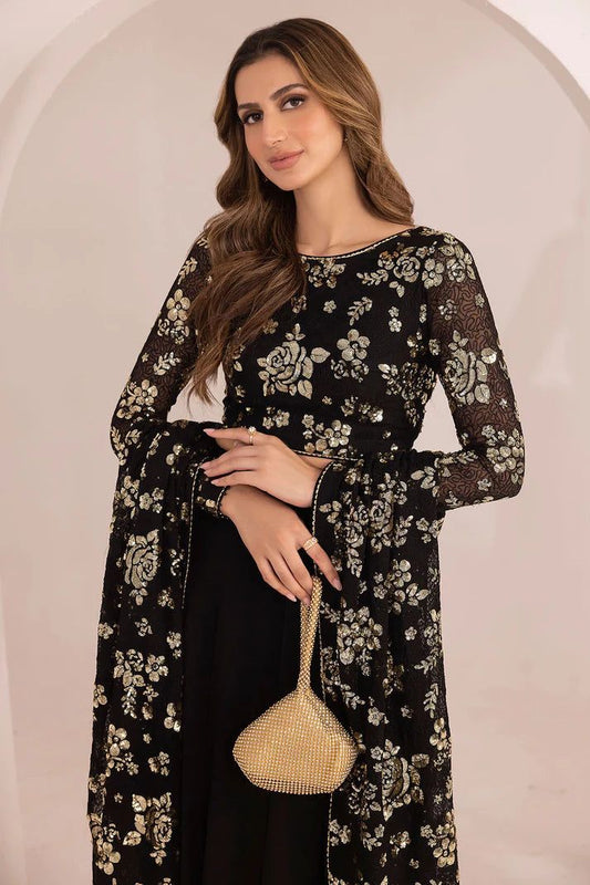 JAZMIN – Premium Embroidered Chiffon Saree Set
