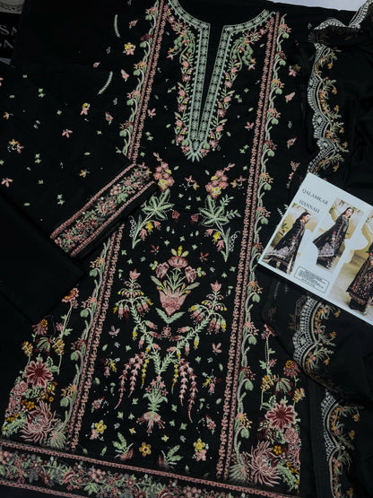QALAMKAR – Premium 3-Piece Embroidered Lawn Suit
