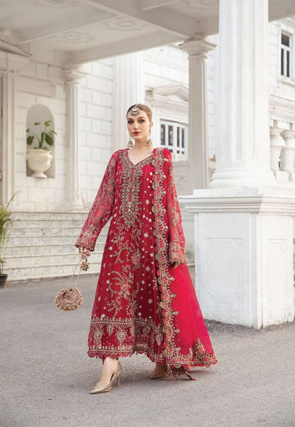 MARIA.B – Elegant 3-Piece Premium Chiffon Embroidered Suit