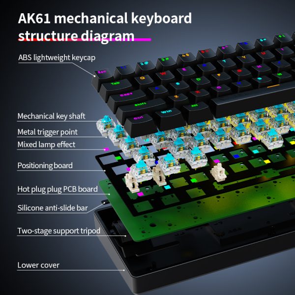 AK61 Wired Mechanical Gaming Keyboard