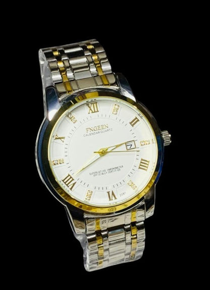 Fngeen 2081 Stainless Steel Stylish Men Quartz Watch