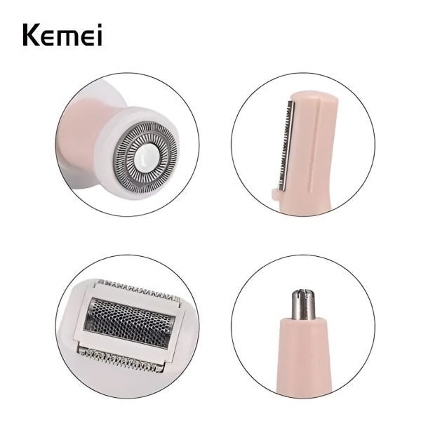 Kemei 4-in-1 Rechargeable Hair Remover