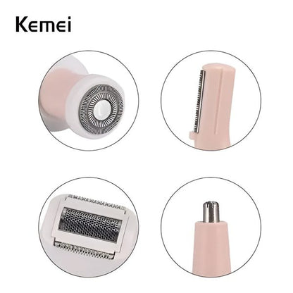Kemei 4-in-1 Rechargeable Hair Remover