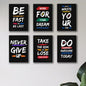 Pack of 6 Motivational Wooden Frames