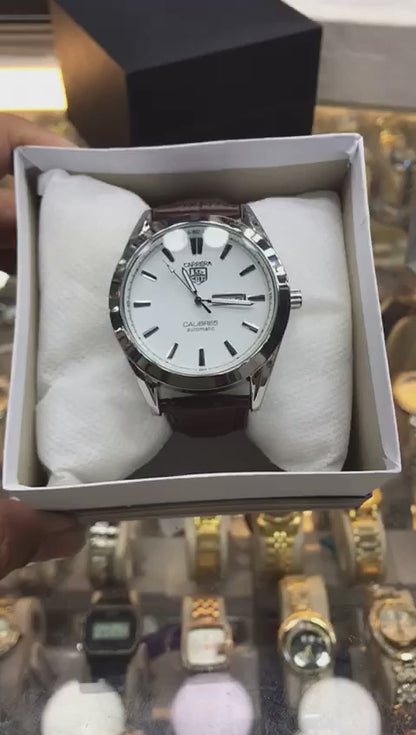 Carrera Calibre 5 – Luxury Swiss Watch with Leather Strap