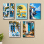 Set of 5 Italian Vintage Homes Art Frames